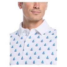 Callaway Sailboat Sunset Geo Print pánské polo, bright white