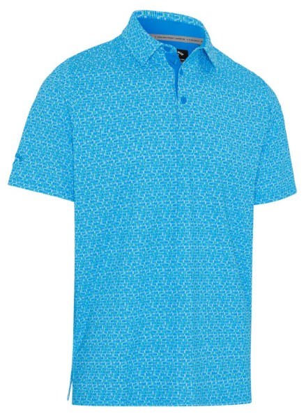 Callaway Tile Gingham Print pánské polo, brilliant blue