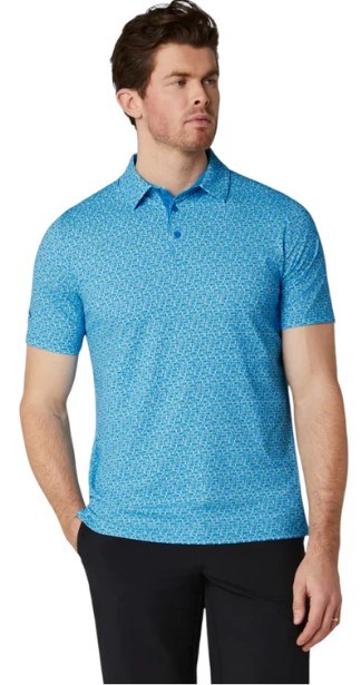 Callaway Tile Gingham Print pánské polo, brilliant blue