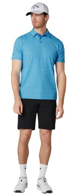 Callaway Tile Gingham Print pánské polo, brilliant blue