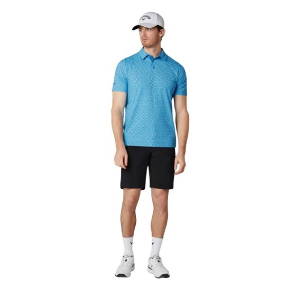 Callaway Tile Gingham Print pánské polo, brilliant blue