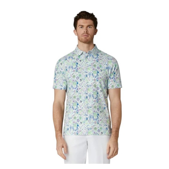 Callaway Nautical Conversational Print pánské polo, bright white