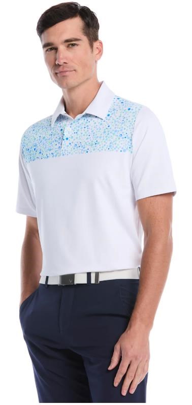 Callaway Driving Range Engineered Print pánské polo, bílé