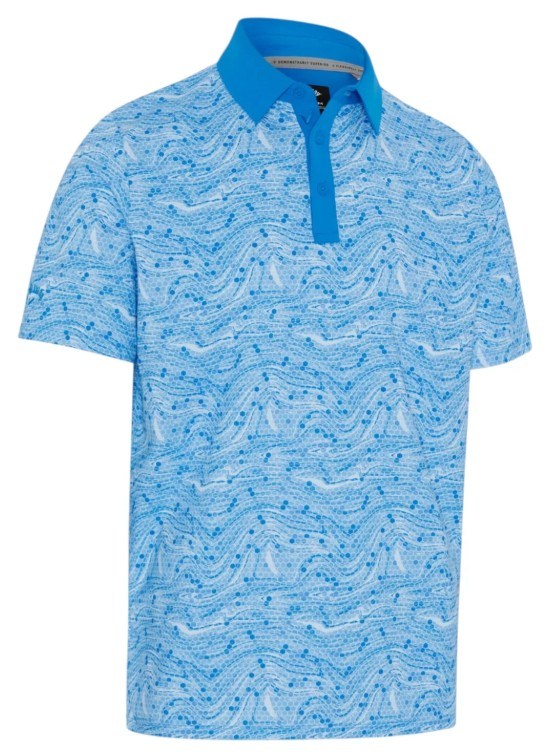 Callaway Hex Marble pánské polo, brilliant blue