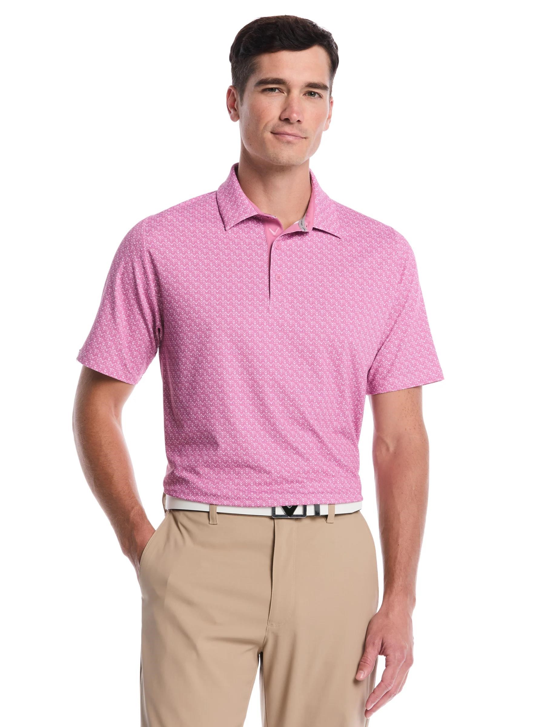 Callaway Timeless Chev pánské polo, rose bouquet
