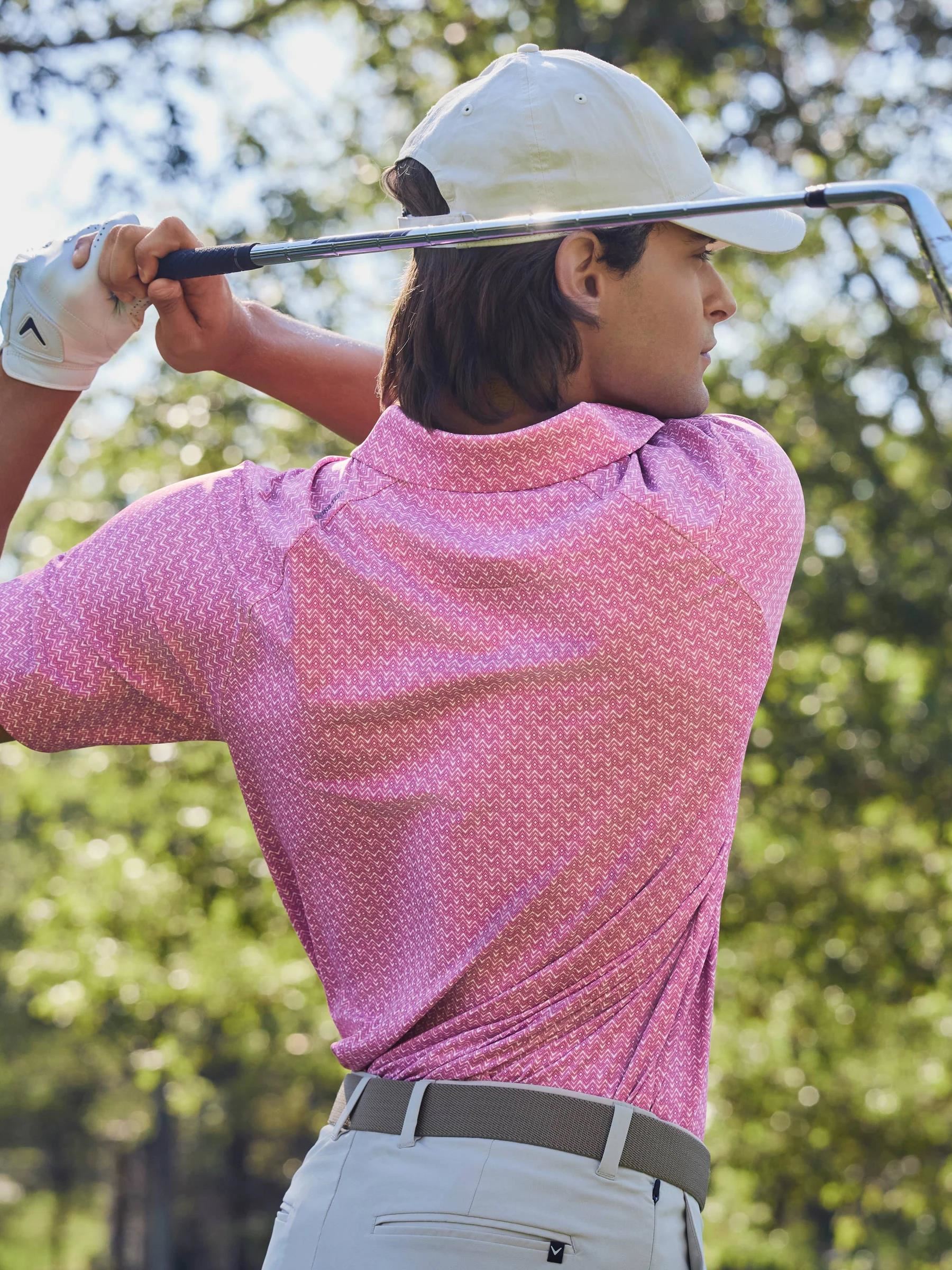Callaway Timeless Chev pánské polo, rose bouquet