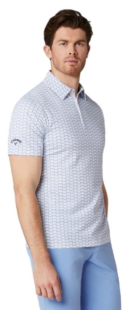 Callaway Albatross Geo Print pánské polo, bright white