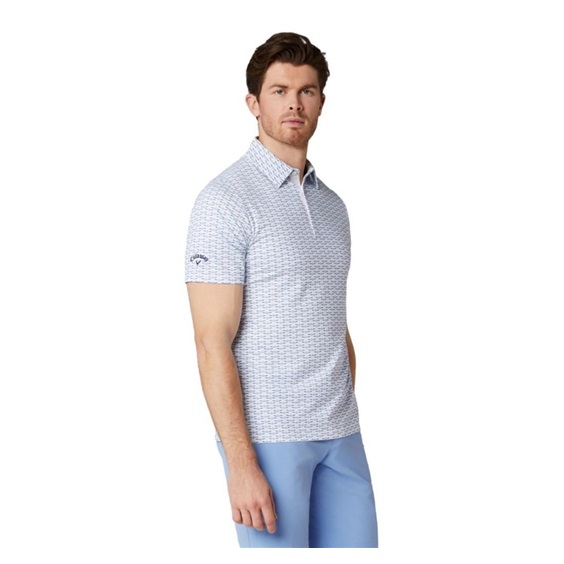 Callaway Albatross Geo Print pánské polo, bright white