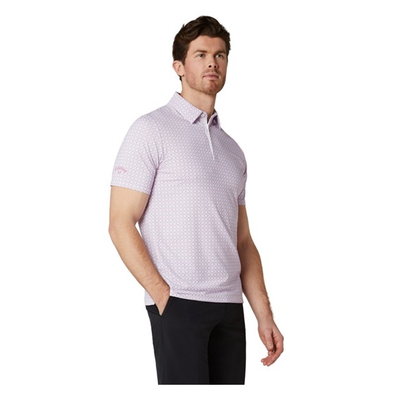 Callaway Club Print pánské polo, bright white