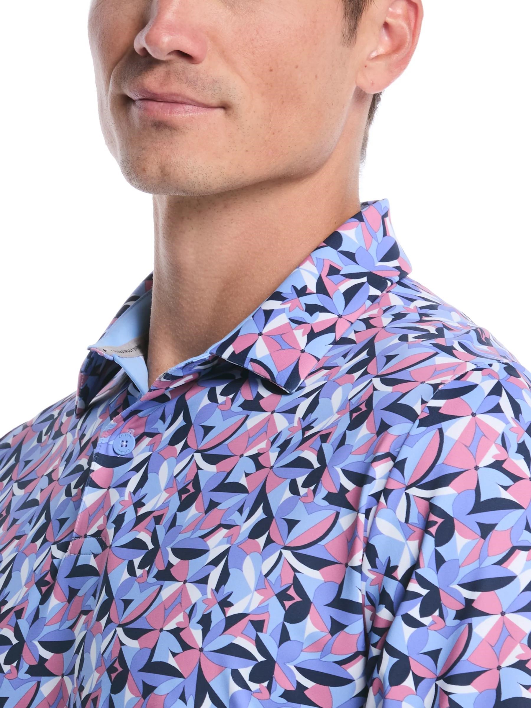 Callaway Dogwood Floral Geo pánské polo, vista blue