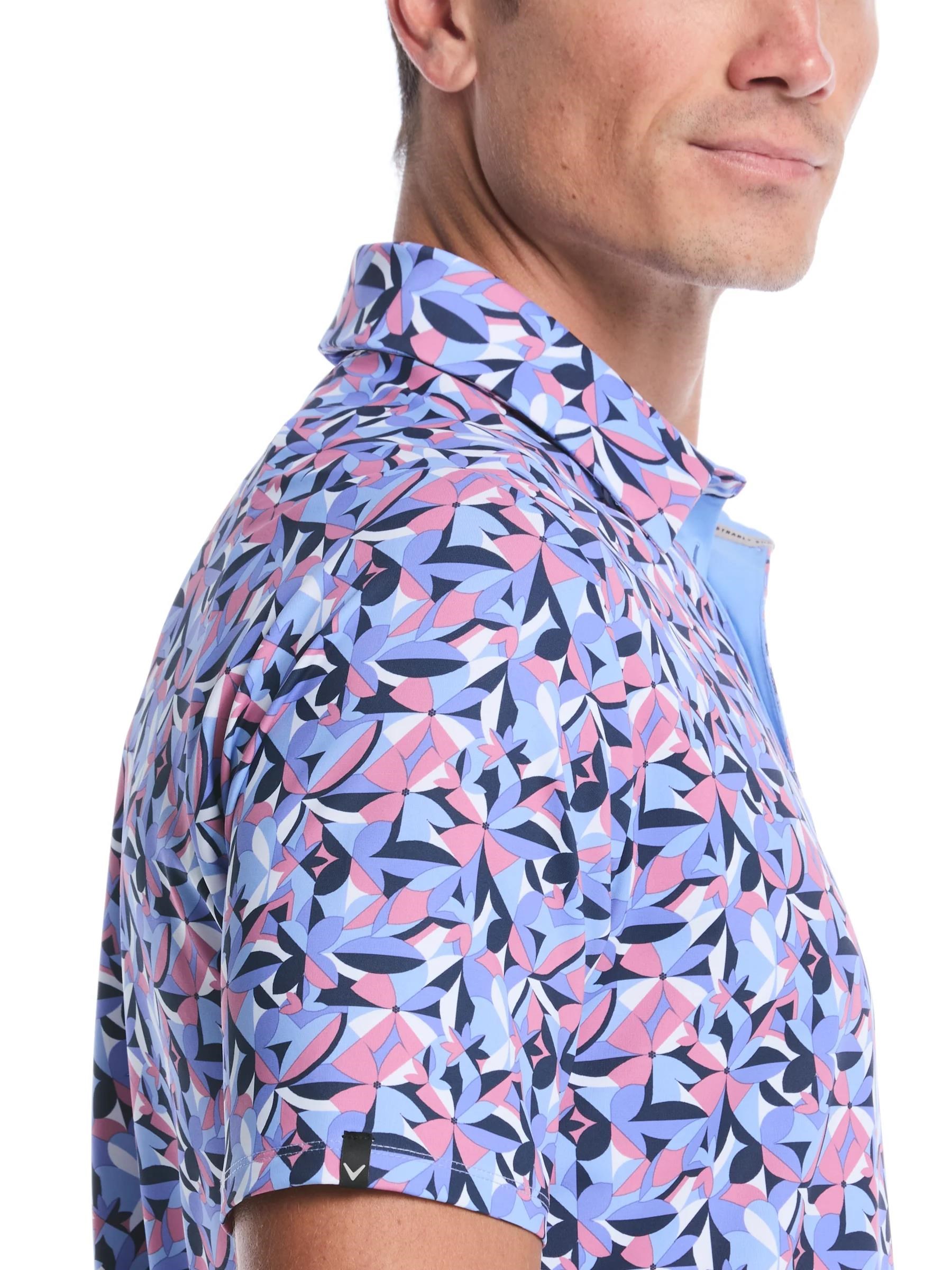 Callaway Dogwood Floral Geo pánské polo, vista blue