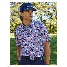 Callaway Dogwood Floral Geo pánské polo, vista blue