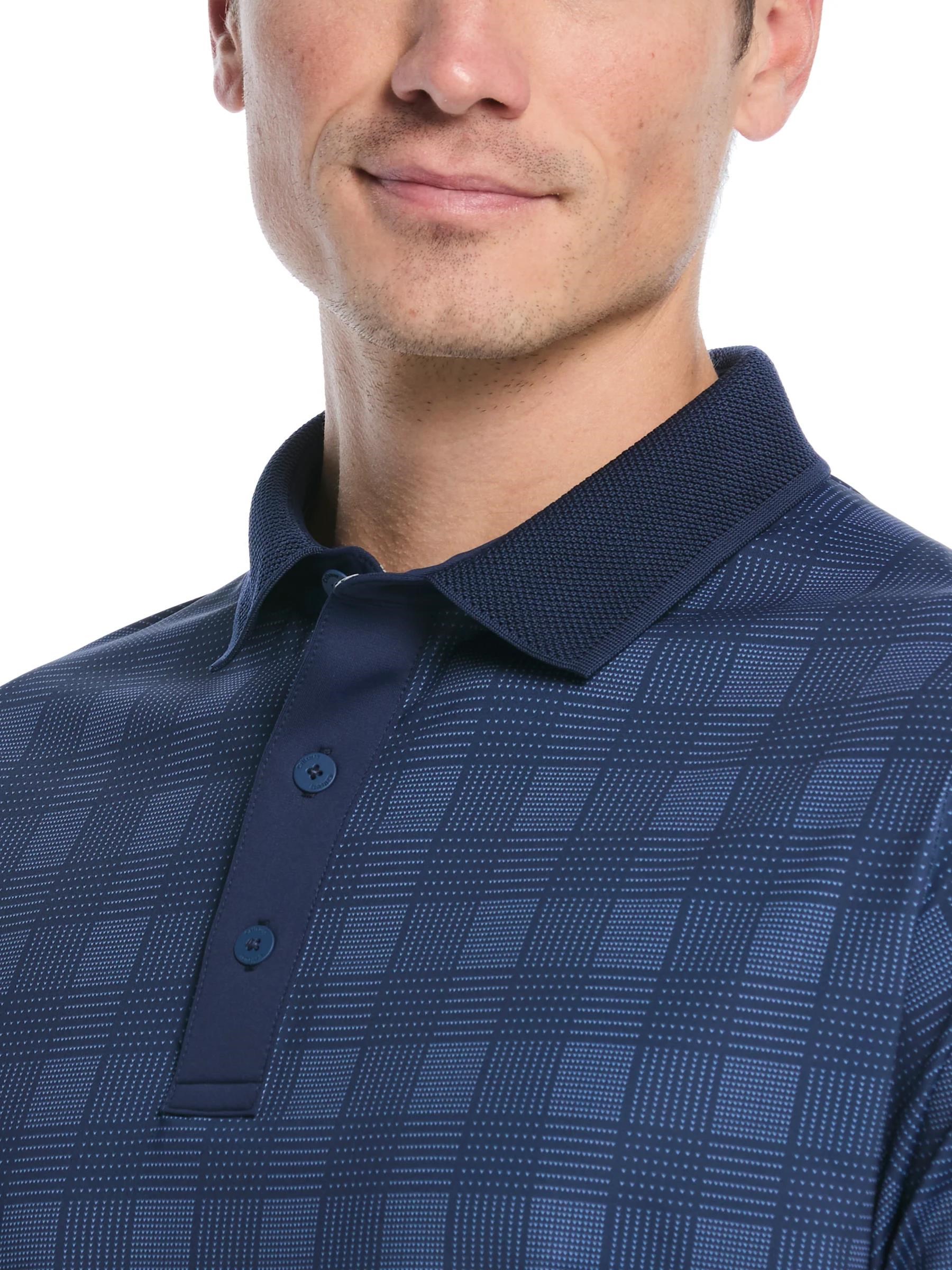 Callaway ChevPlaid Print pánské polo, tmavě modré