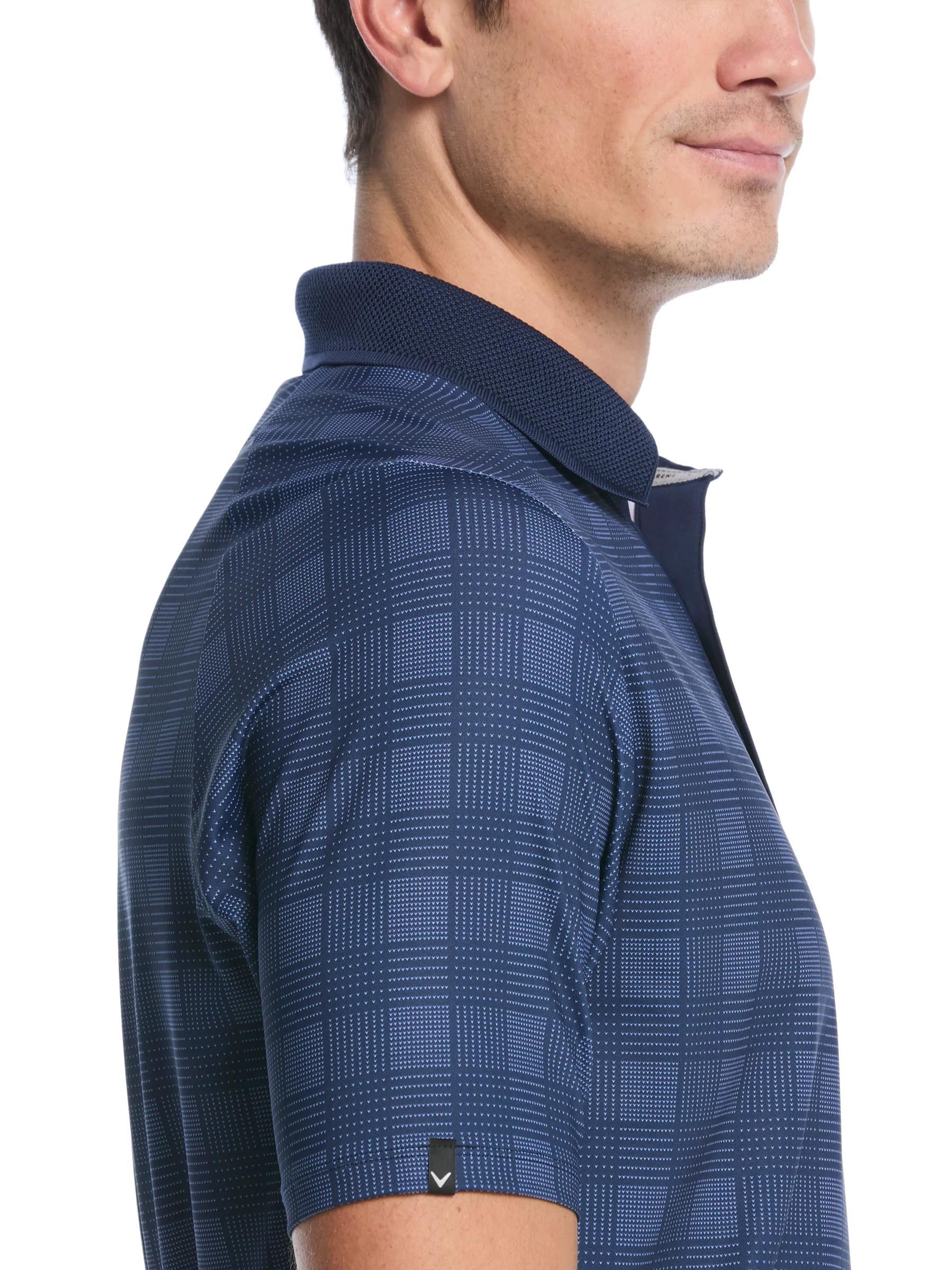 Callaway ChevPlaid Print pánské polo, tmavě modré
