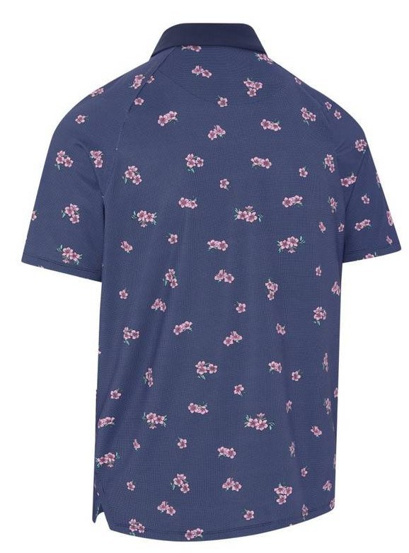 Callaway Azalea Gingham Print pánské polo, peacoat