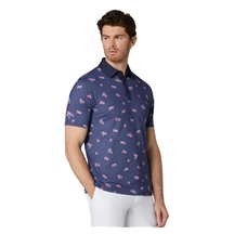Callaway Azalea Gingham Print pánské polo, peacoat