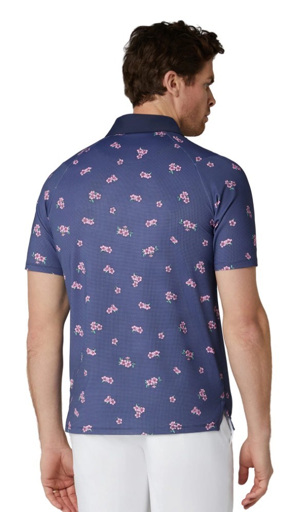 Callaway Azalea Gingham Print pánské polo, peacoat