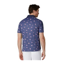 Callaway Azalea Gingham Print pánské polo, peacoat