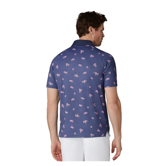 Callaway Azalea Gingham Print pánské polo, peacoat