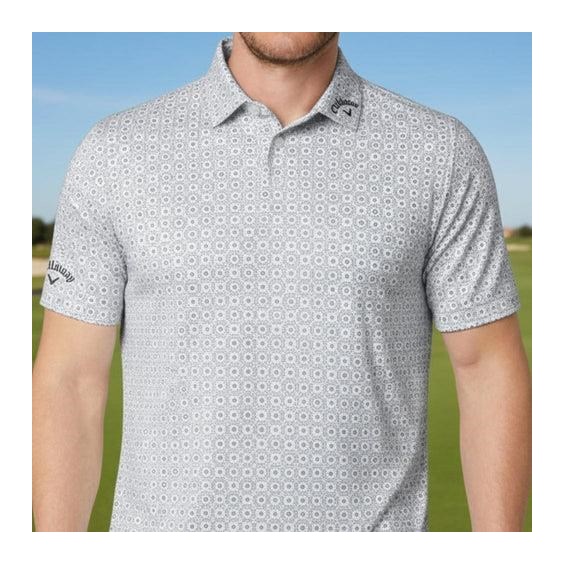 Callaway Foulard Printed pánské polo, bright white