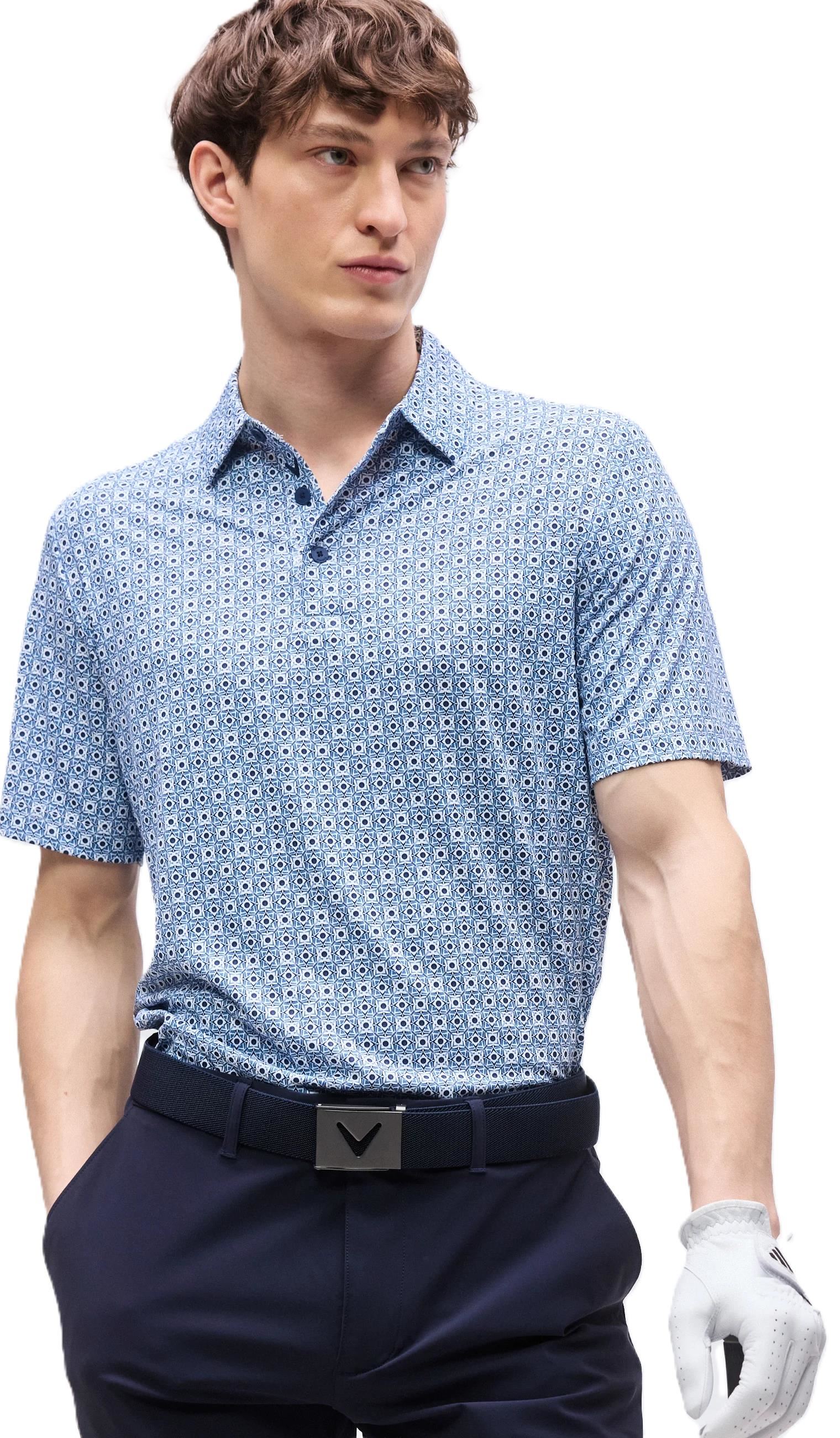 Callaway Foulard Printed pánské polo, peacoat
