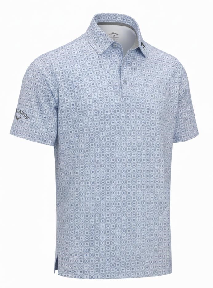 Callaway Foulard Printed pánské polo, vista blue