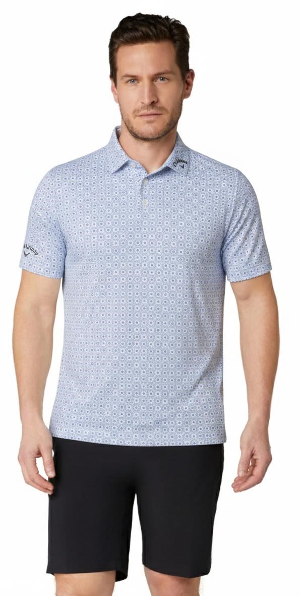 Callaway Foulard Printed pánské polo, vista blue