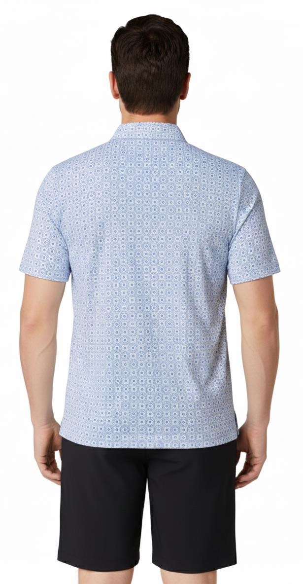 Callaway Foulard Printed pánské polo, vista blue