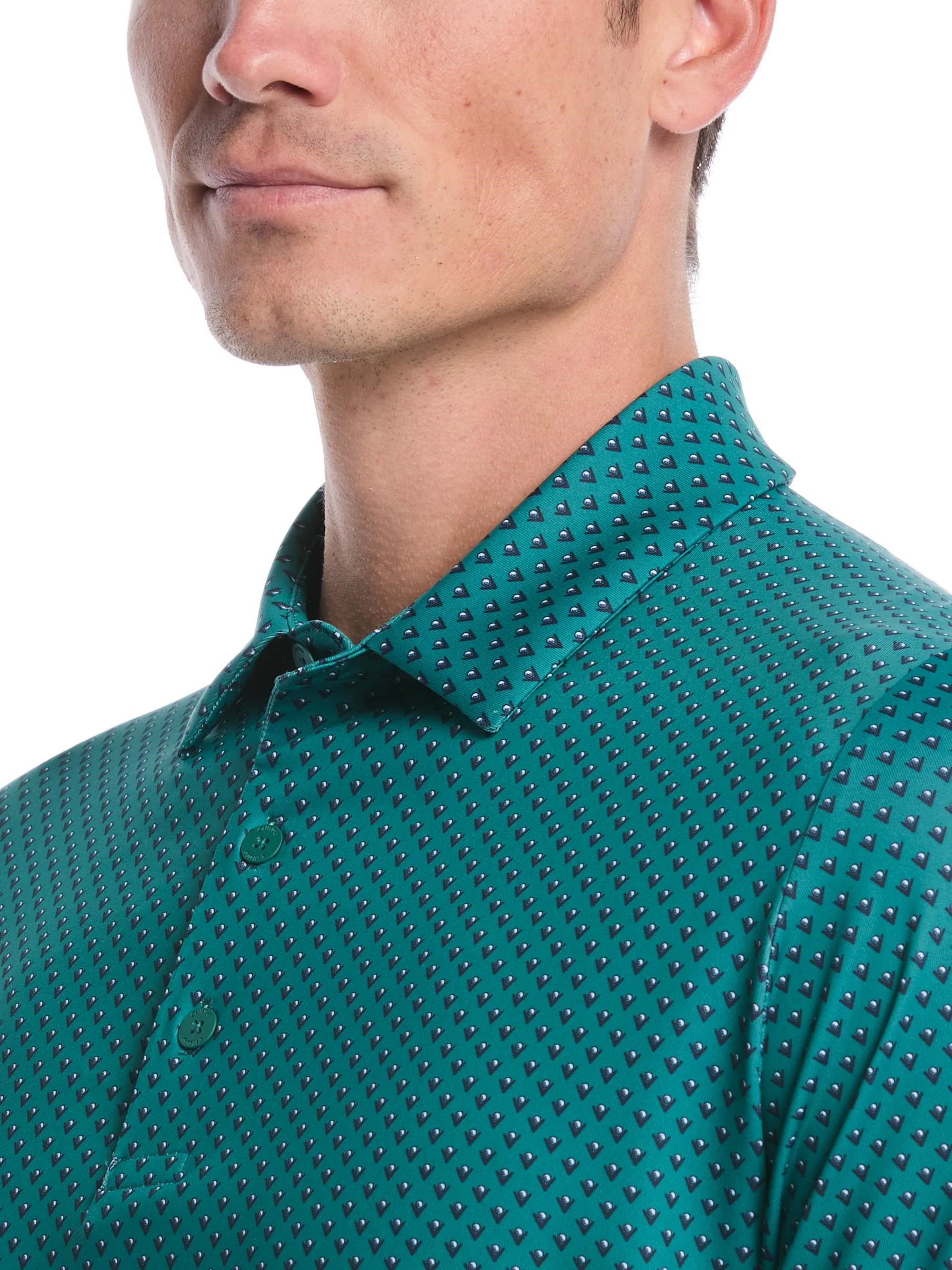 Callaway Trademark Golf Printed pánské polo, galapagos green