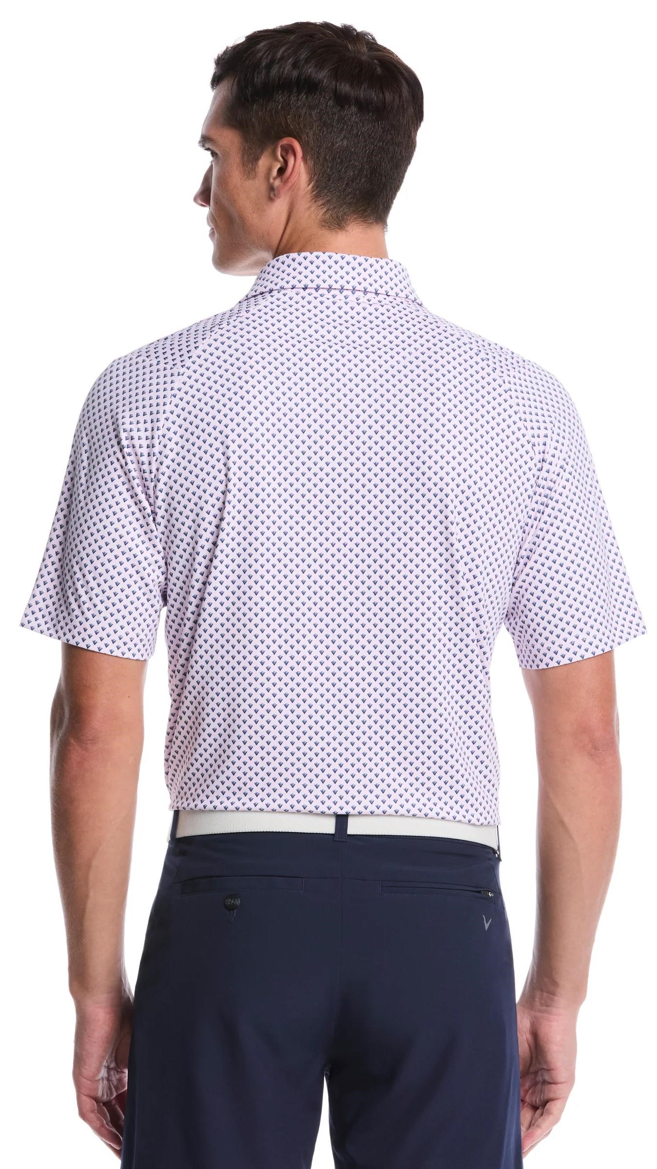 Callaway Trademark Golf Printed pánské polo, pink tulle