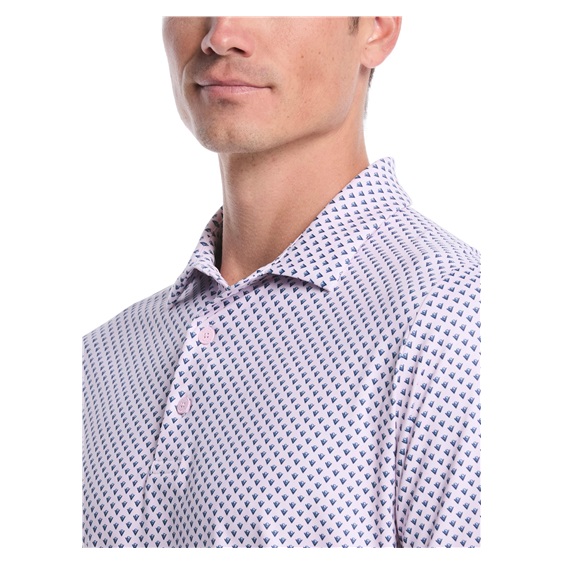 Callaway Trademark Golf Printed pánské polo, pink tulle