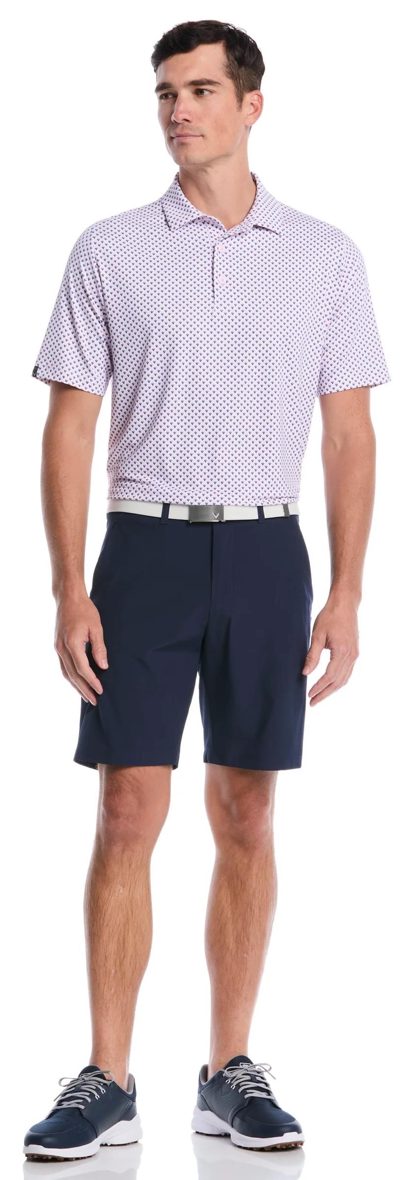 Callaway Trademark Golf Printed pánské polo, pink tulle
