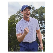Callaway Trademark Golf Printed pánské polo, pink tulle