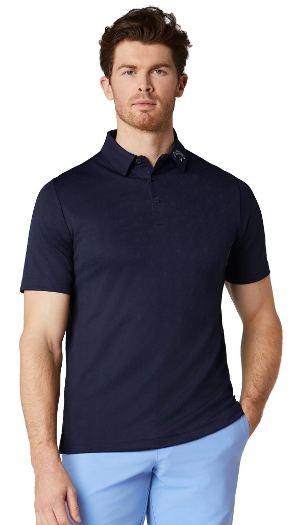 Callaway Odyssey Ventilated Jacquard pánské polo, peacoat