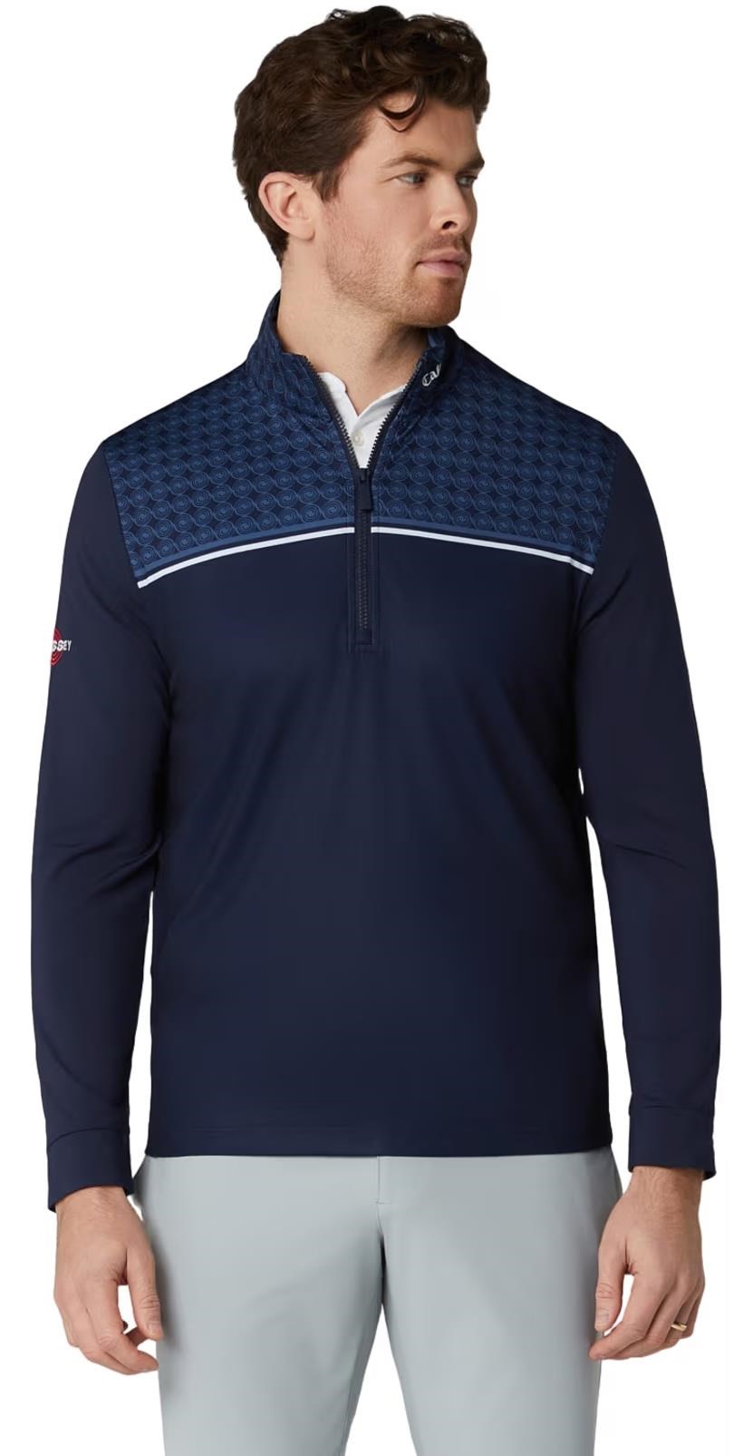 Callaway Odyssey Printed Block pánská mikina ,tmavě modrá