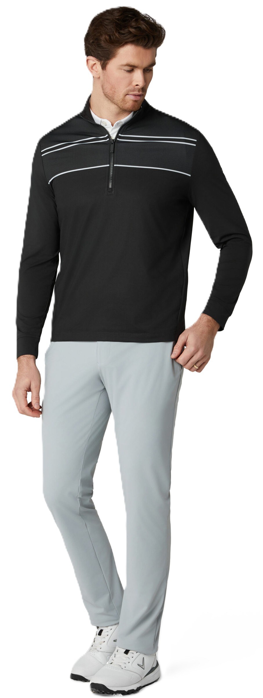 Callaway Blocked Printed pánské polo, caviar