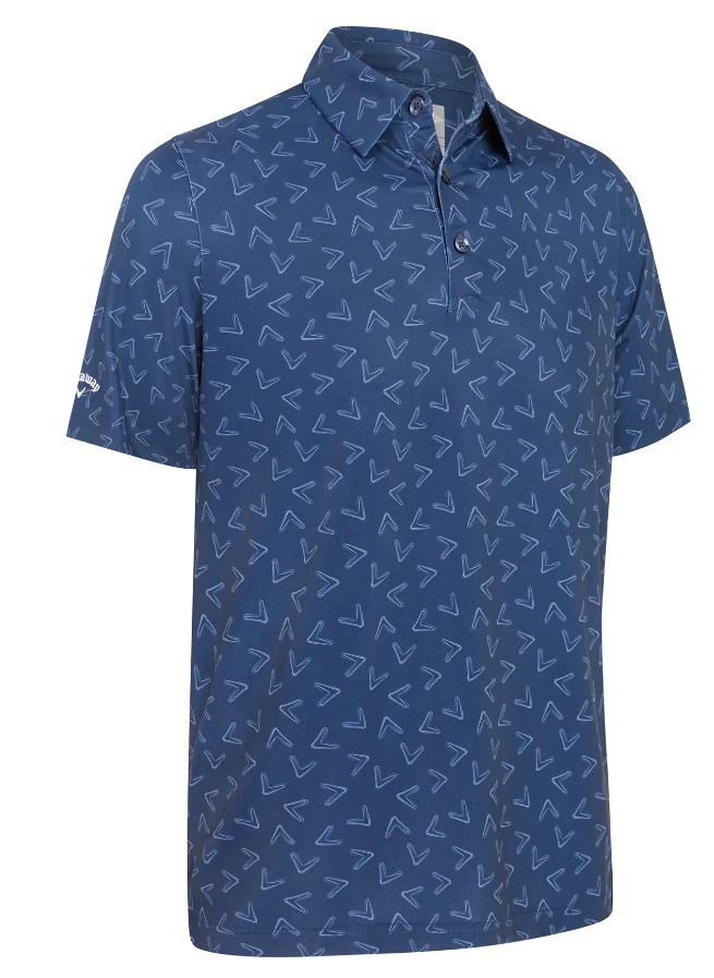 Callaway Blocked Printed pánské polo, tmavě modré