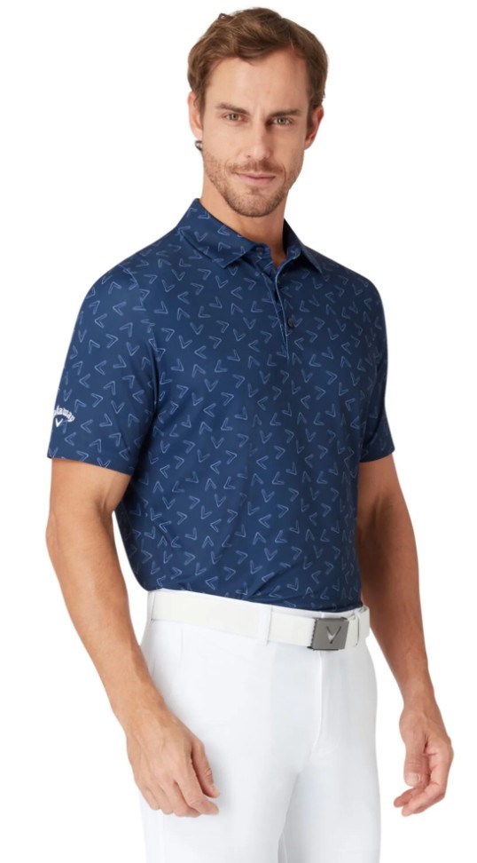 Callaway Blocked Printed pánské polo, tmavě modré