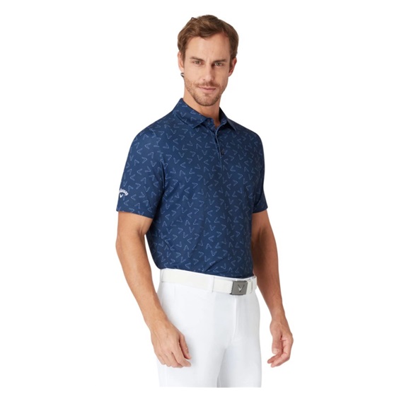 Callaway Blocked Printed pánské polo, tmavě modré