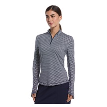 Callaway Scarf Geo Print Long Sleeve dámské polo, peacoat