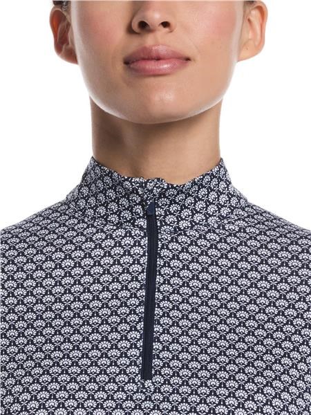 Callaway Scarf Geo Print Long Sleeve dámské polo, peacoat