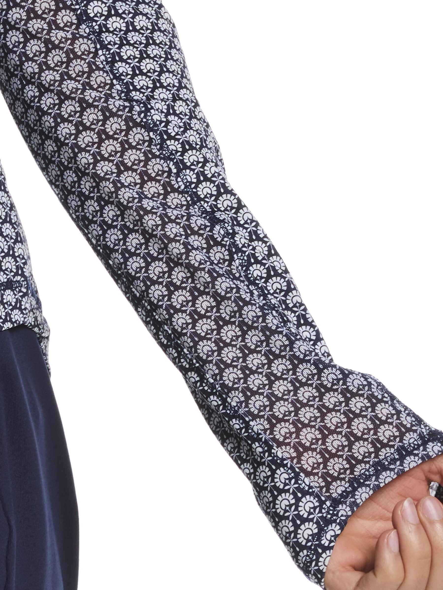Callaway Scarf Geo Print Long Sleeve dámské polo, peacoat