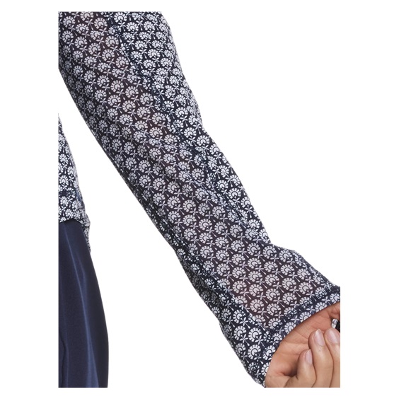 Callaway Scarf Geo Print Long Sleeve dámské polo, peacoat