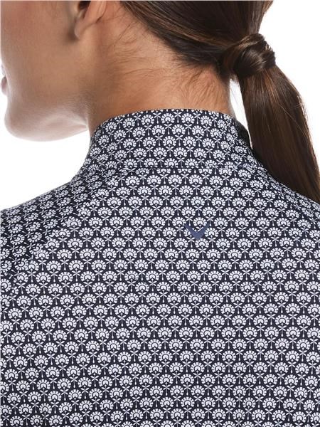 Callaway Scarf Geo Print Long Sleeve dámské polo, peacoat