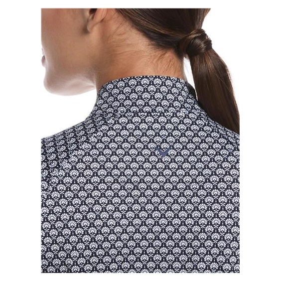 Callaway Scarf Geo Print Long Sleeve dámské polo, peacoat