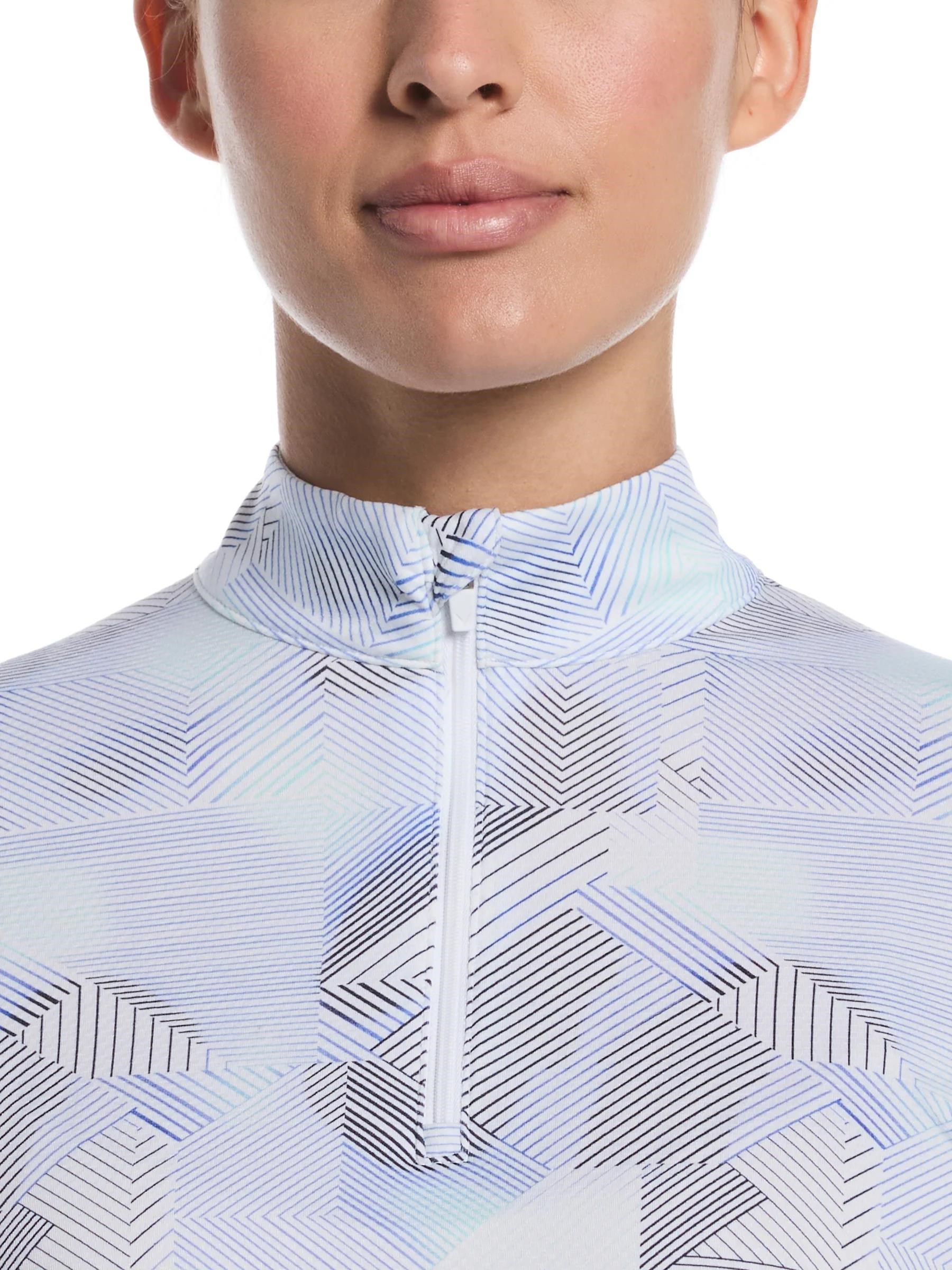 Callaway Active Geo Printed long sleeve dámské polo, brilliant white