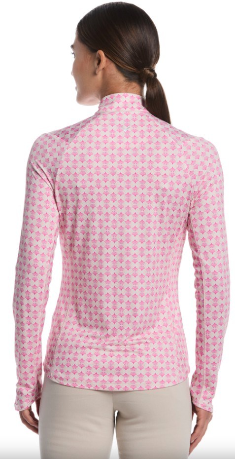 Callaway Deco Geo Printed dámská mikina, fuchsia purple
