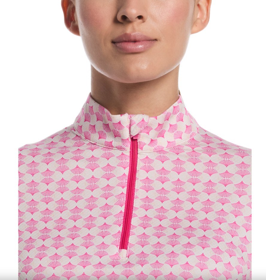 Callaway Deco Geo Printed dámská mikina, fuchsia purple