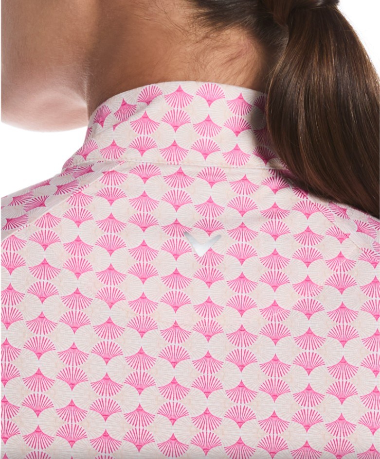 Callaway Deco Geo Printed dámská mikina, fuchsia purple