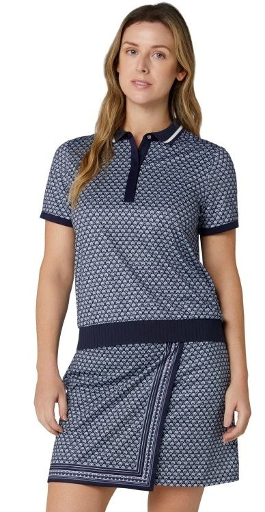 Callaway Scarf Geo Printed dámské polo, tmavě modré